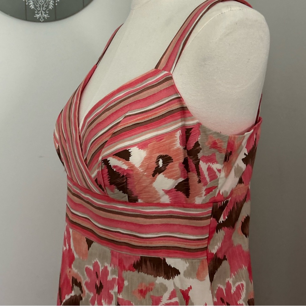 R&K Originals Dress Cross Over V-Neck Empire Waist Fit/Flare Smocked Back Size 6 - Picture 8 of 15